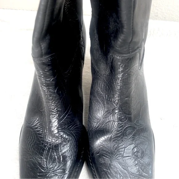 Antonio Melani Tooled Cowgirl Mid Boots - Picture 11 of 15